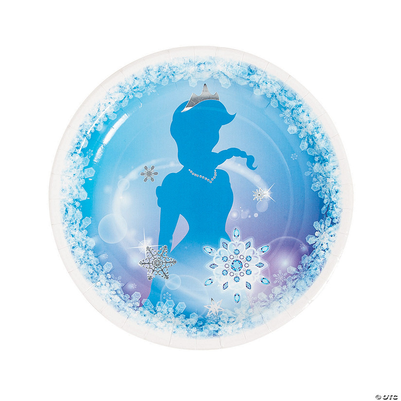 Winter Princess Party Paper Dinner Plates - 8 Ct. Image