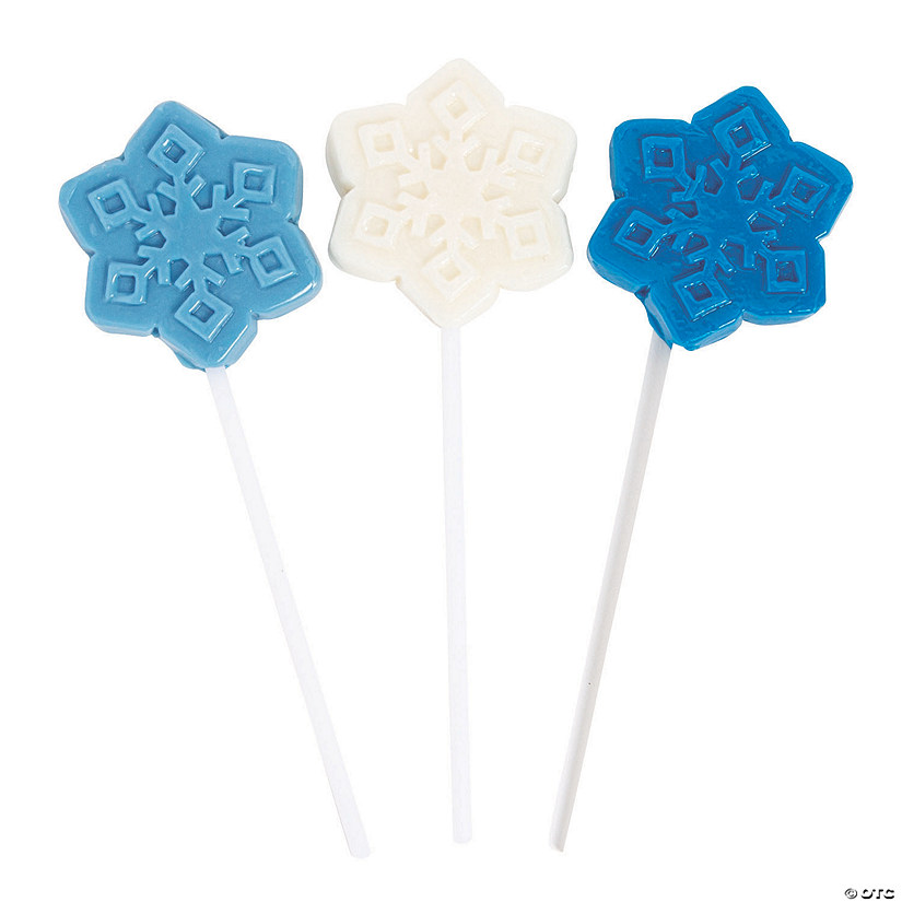 Winter Princess Snowflake Lollipops - 12 Pc. Image