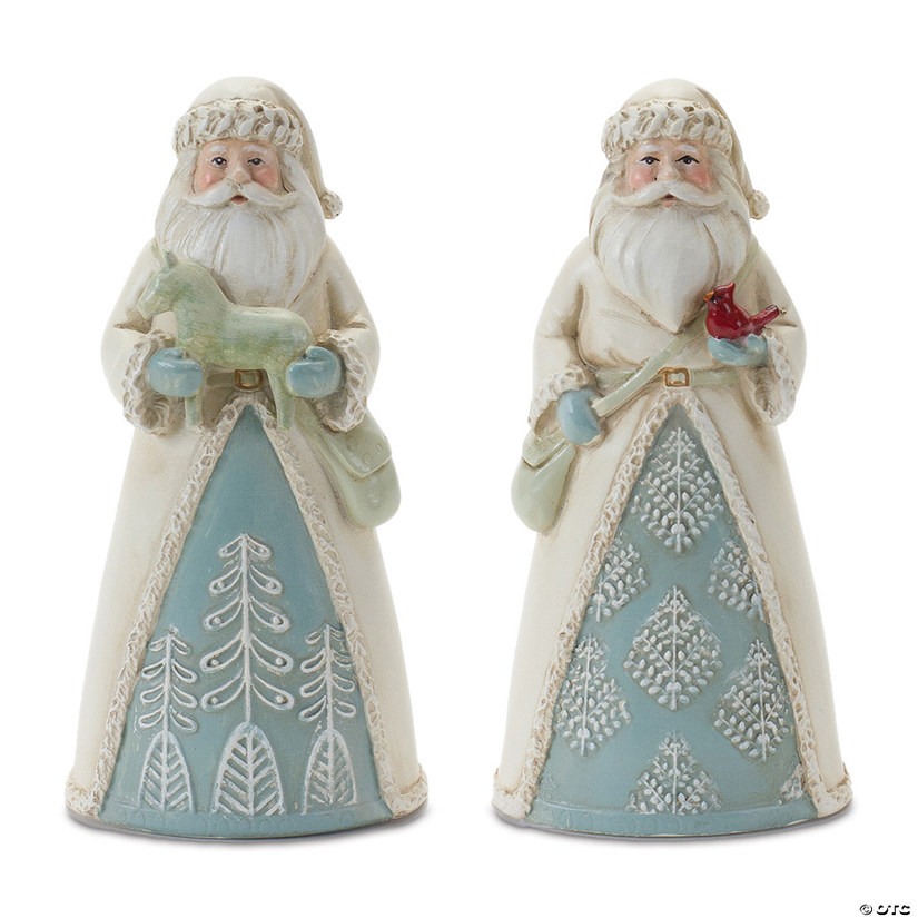 Winter Santa Figurine (Set Of 6) 5"H Resin Image