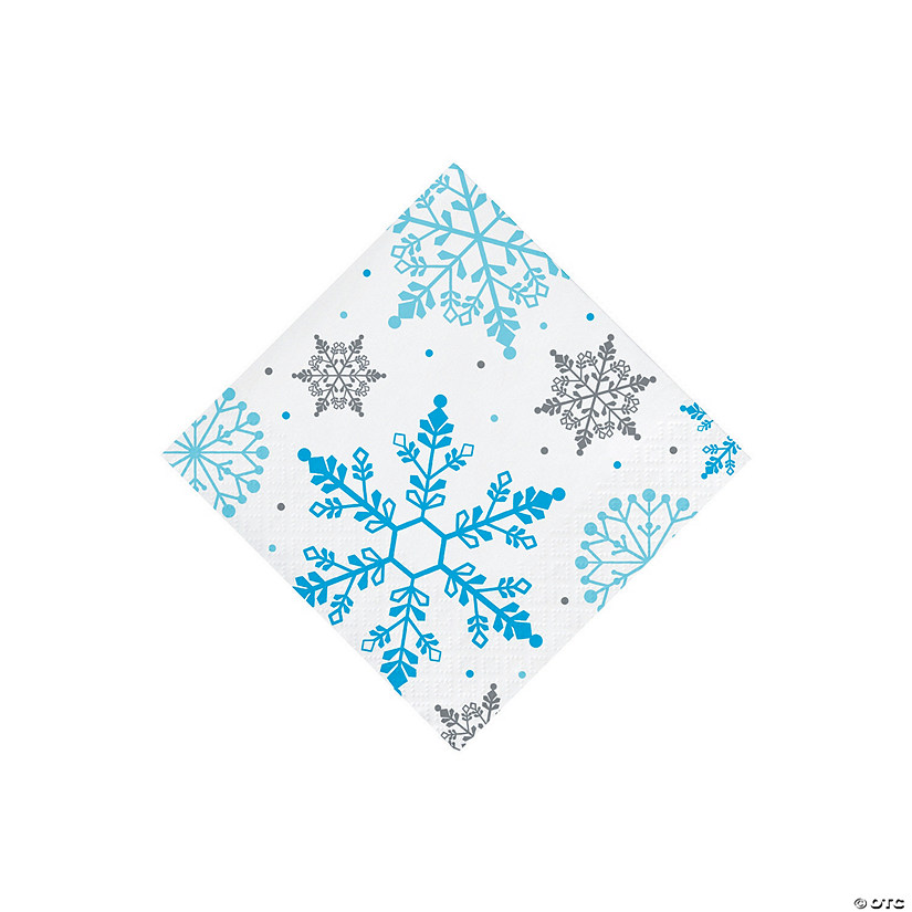 Winter Snowflake Beverage Napkins Image