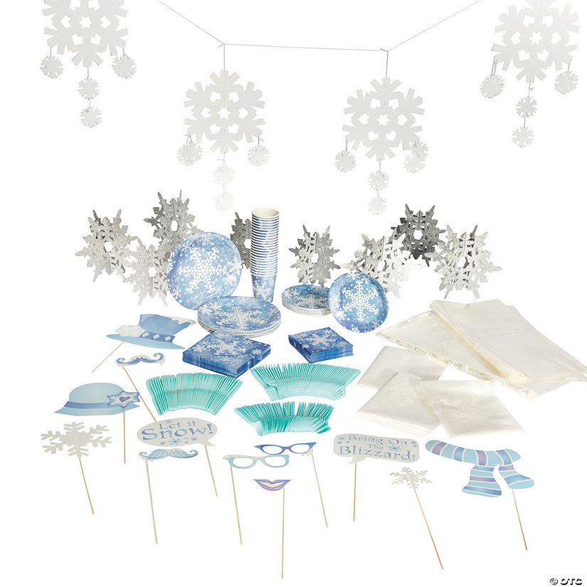 Winter Snowflake Tableware Kit for 24 Guests Image