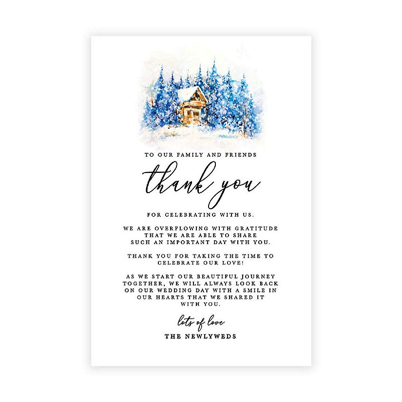Winter Wedding TY Card 4x6IN 56PC Image