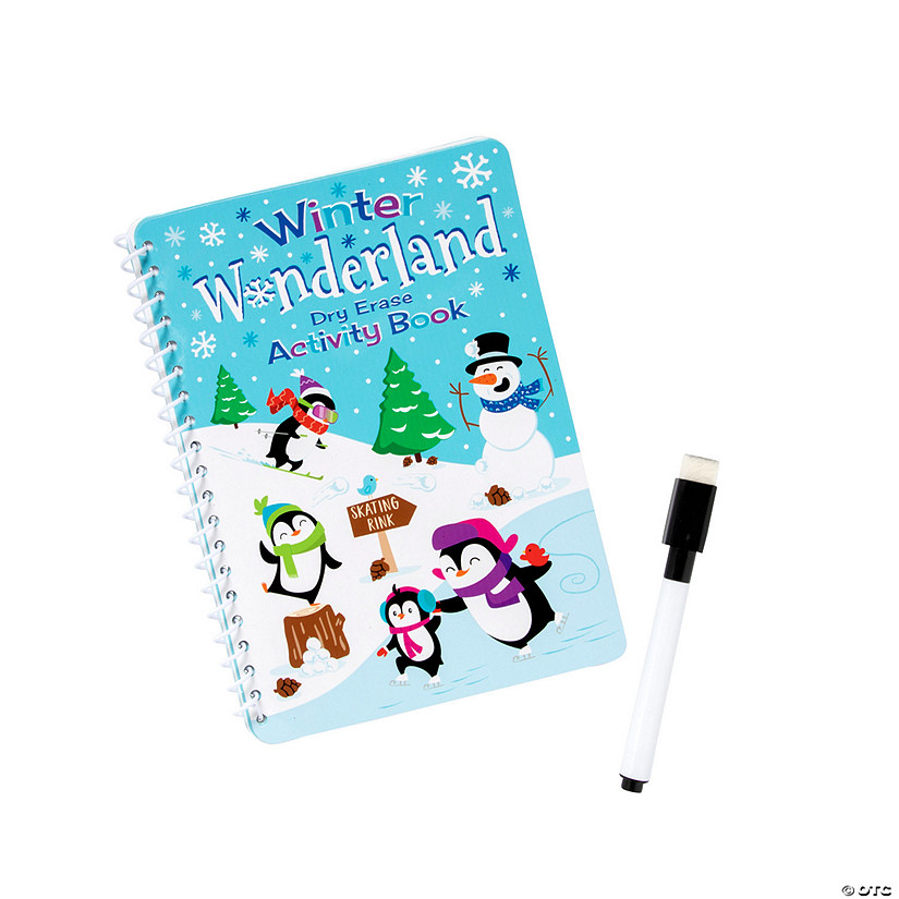 Winter Wonderland Dry Erase Activity Books with Markers - 12 Pc. Image