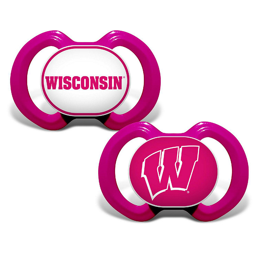 Wisconsin Badgers - Pink Pacifier 2-Pack Image