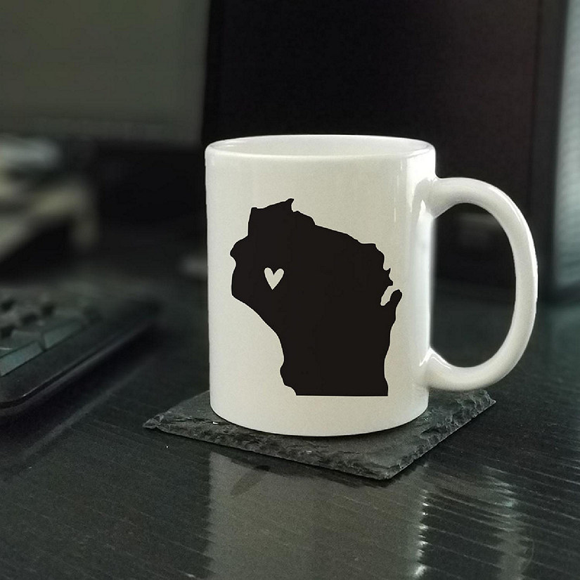 Wisconsin State Heart Ceramic Mug Image