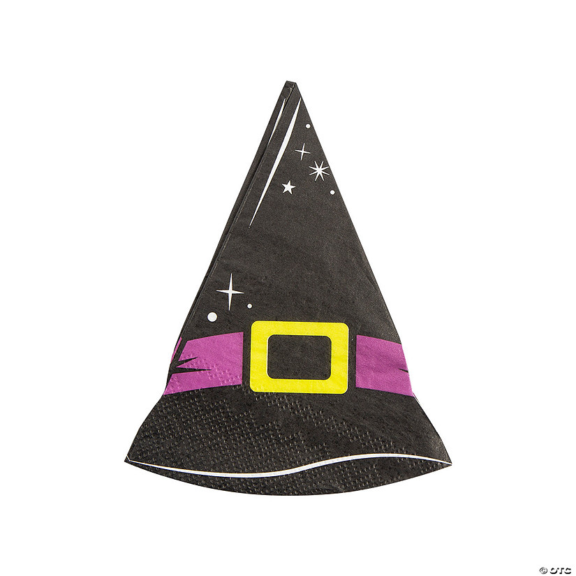 Witch Party Pointed Hat-Shaped Luncheon Napkins - 16 Pc. Image