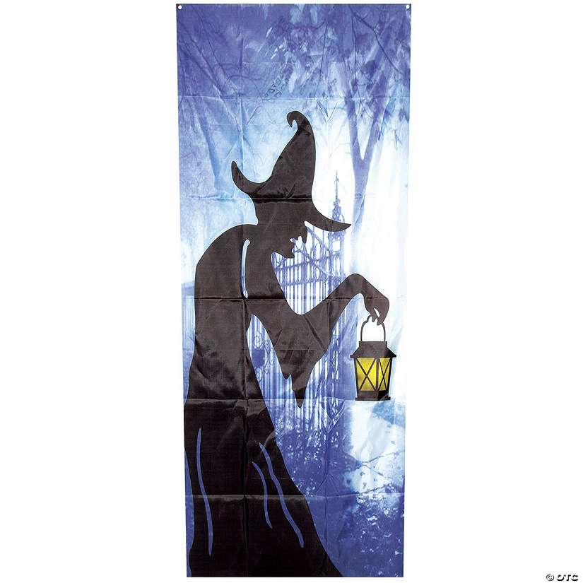 Witch with Lantern Door Curtain Decoration Image