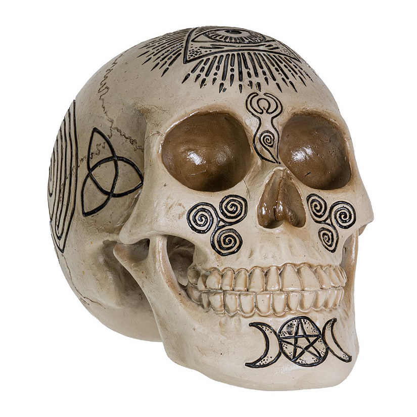 Witchcraft Human Skull Figurine Image