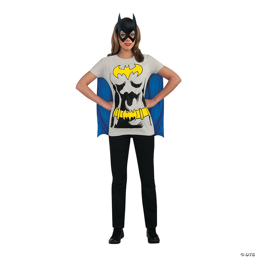 Women&#8217;s Batgirl&#8482; T-Shirt Costume with Cape Image