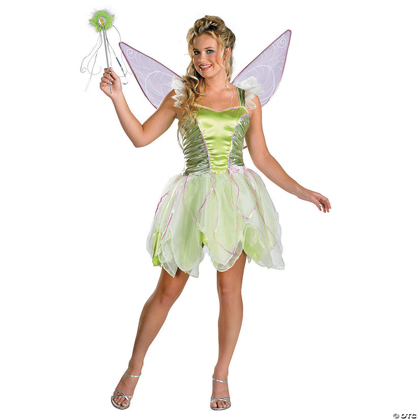Women&#8217;s Deluxe Tinker Bell Costume - Large Image