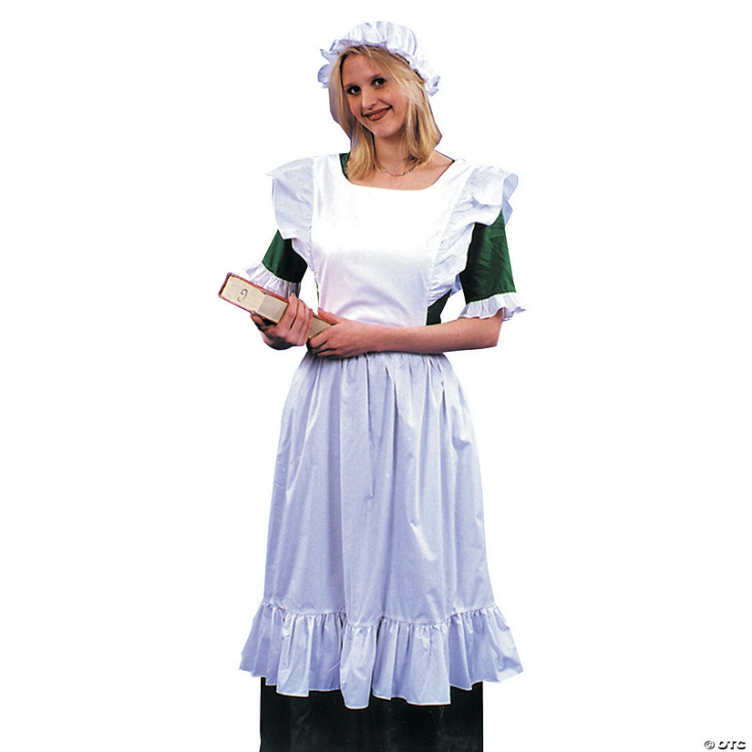 Women&#8217;s Pinafore Mob & Cap Costume - Standard Image