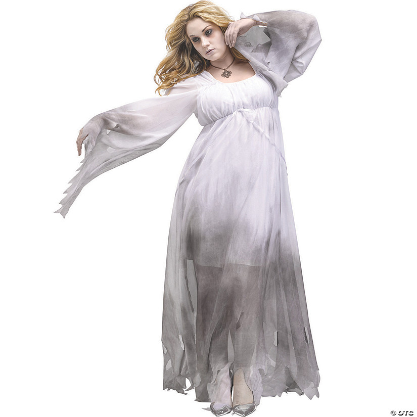 Women&#8217;s Plus Size Gothic Ghost Costume Image