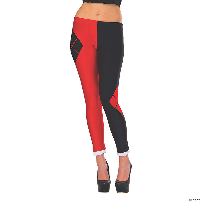 Women&#8217;s Red & Black Harley Quinn Leggings Image