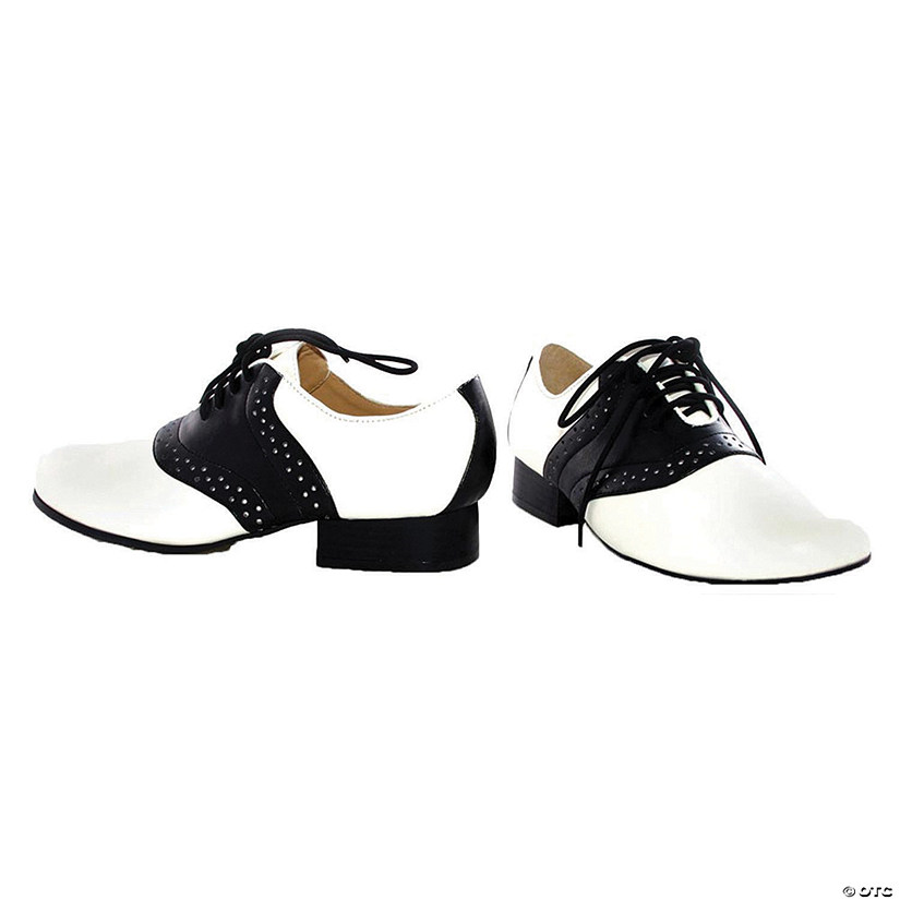 Women's Black & White Saddle Shoes - Medium Image