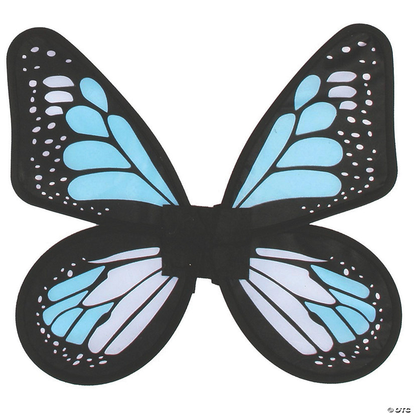 Women's Blue & Teal Satin Butterfly Wings Image