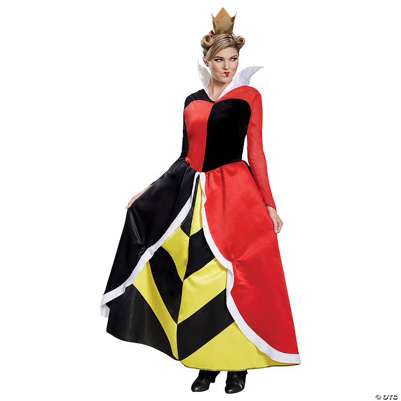 Women's Deluxe Alice in Wonderland Queen of Hearts Costume Image