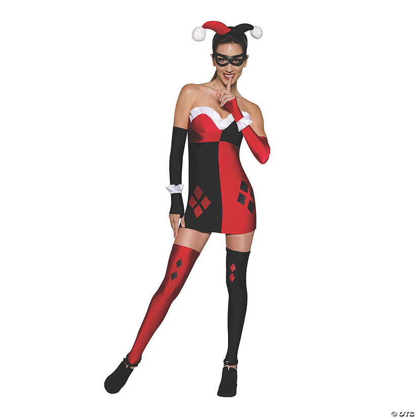 Women's Gotham City Most Wanted Harley Quinn Costume Image