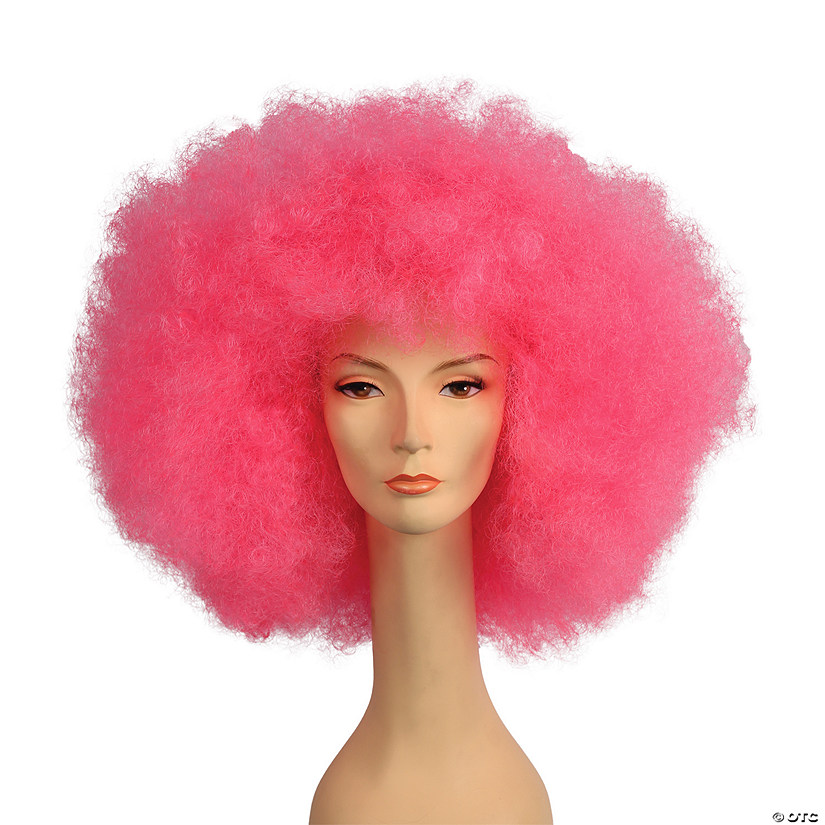 Women's Hot Pink Discount Jumbo Afro Wig Image