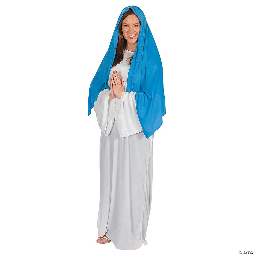 Women's Mary Polyester Nativity Costume with Headpiece - One Size Image