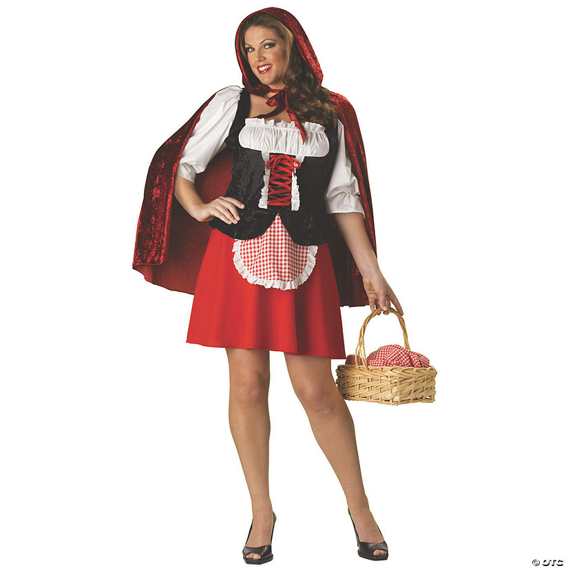 Women's Red Riding Hood Plus Size Costume - 2X Image