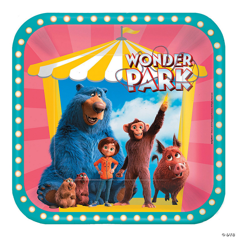 Wonder Park Party Square Paper Dinner Plates - 8 Ct. Image
