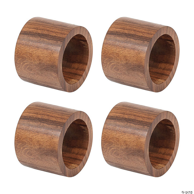 Wood Band Napkin Ring (Set Of 4) Image