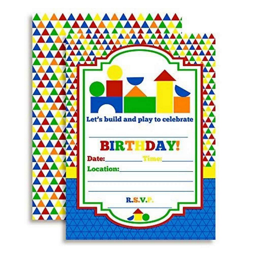 Wood Blocks Invitations 40pc. by AmandaCreation Image