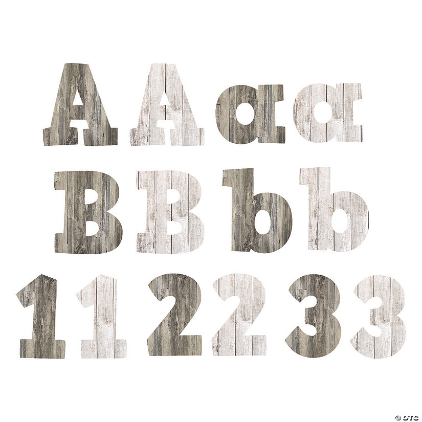 Wood Grain Bulletin Board Letters & Numbers Oriental Trading