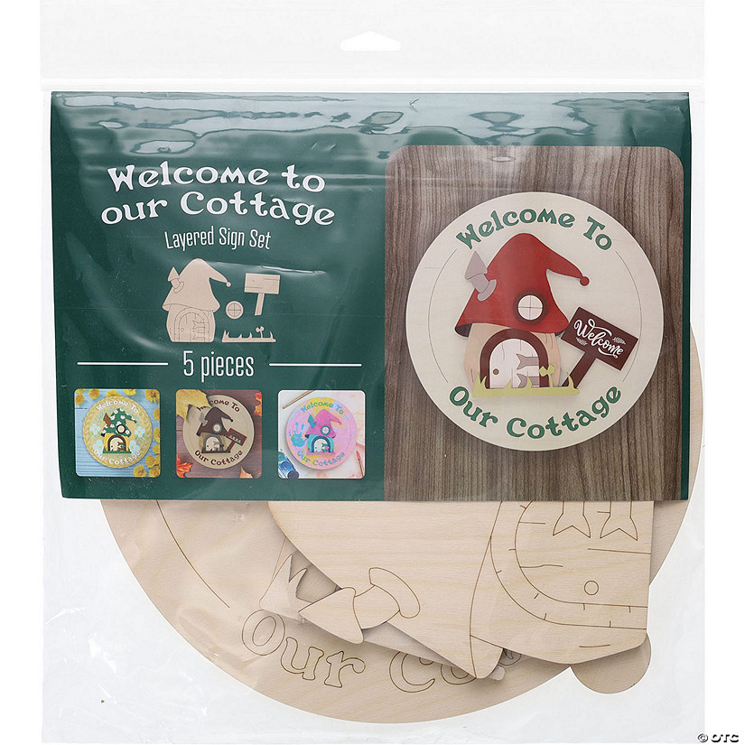 Wood Kit Welcome To Our Cottage 5pc 12x12" Image