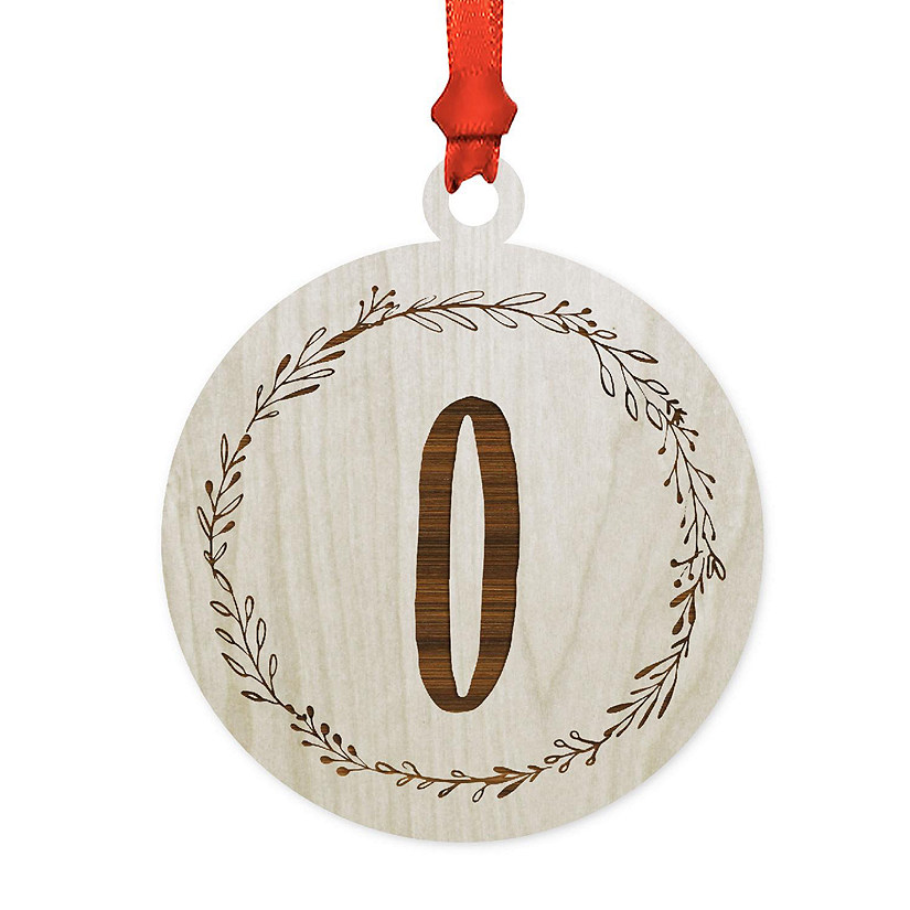 Wood Round Ornament Letter O Image