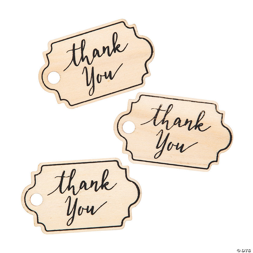 Wood Thank You Favor Tags - 24 Pc. Image