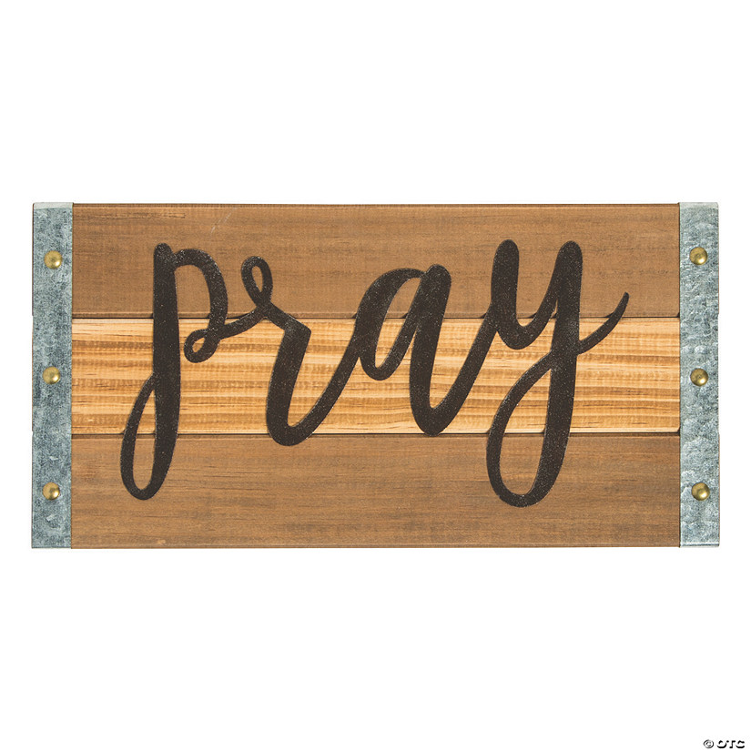 Wooden Pray Sign Image