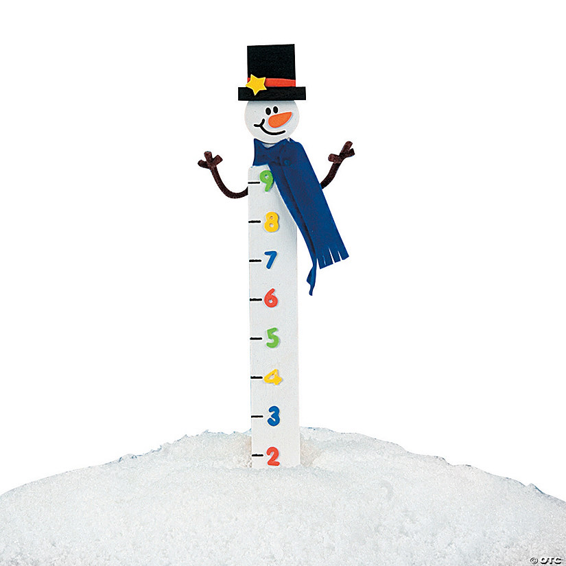 Wooden Snowman Snow Measuring Stick Craft Kit - Makes 12 Image