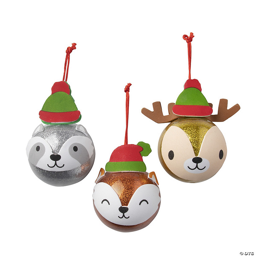 Woodland Animal Bulb Ornament Craft Kit - Makes 12 Image