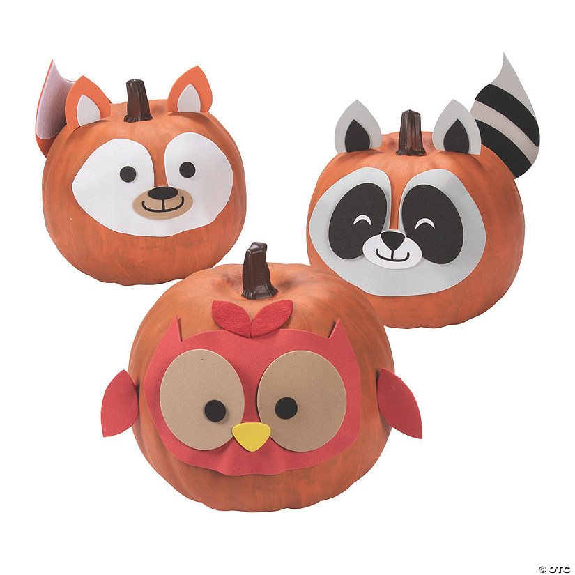 Woodland Animal Pumpkin Decorating Craft Kit - Makes 6 Image