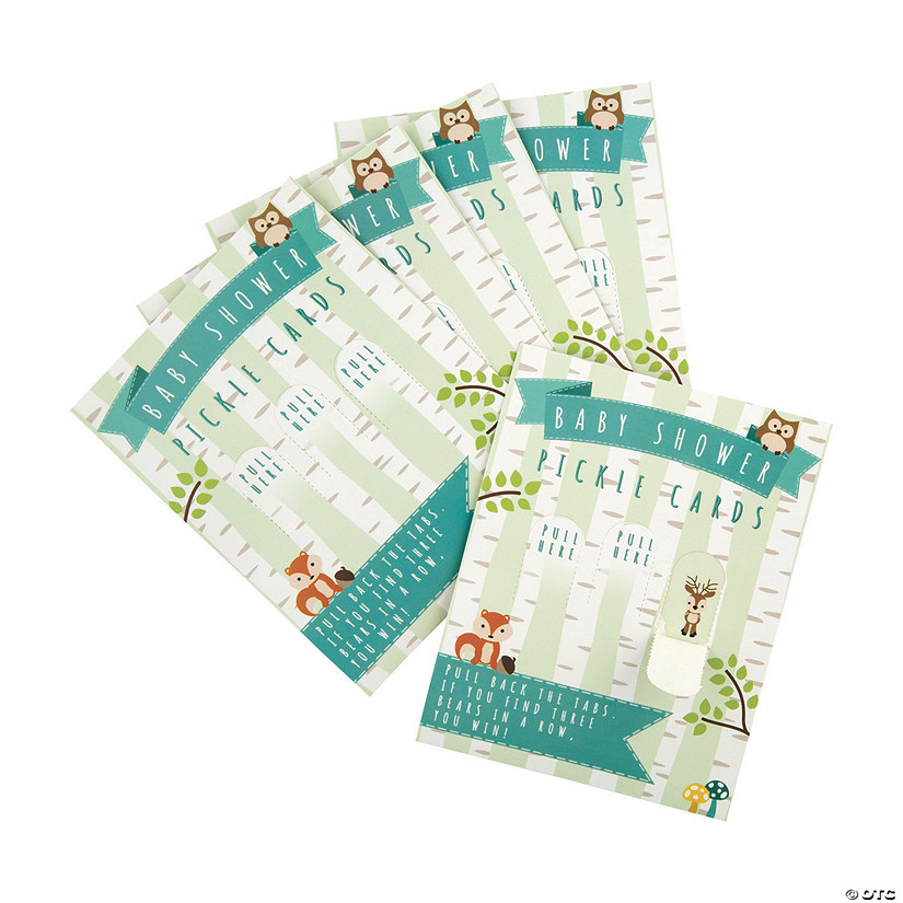 Woodland Baby Shower Pickle Cards - 24 Pc. Image