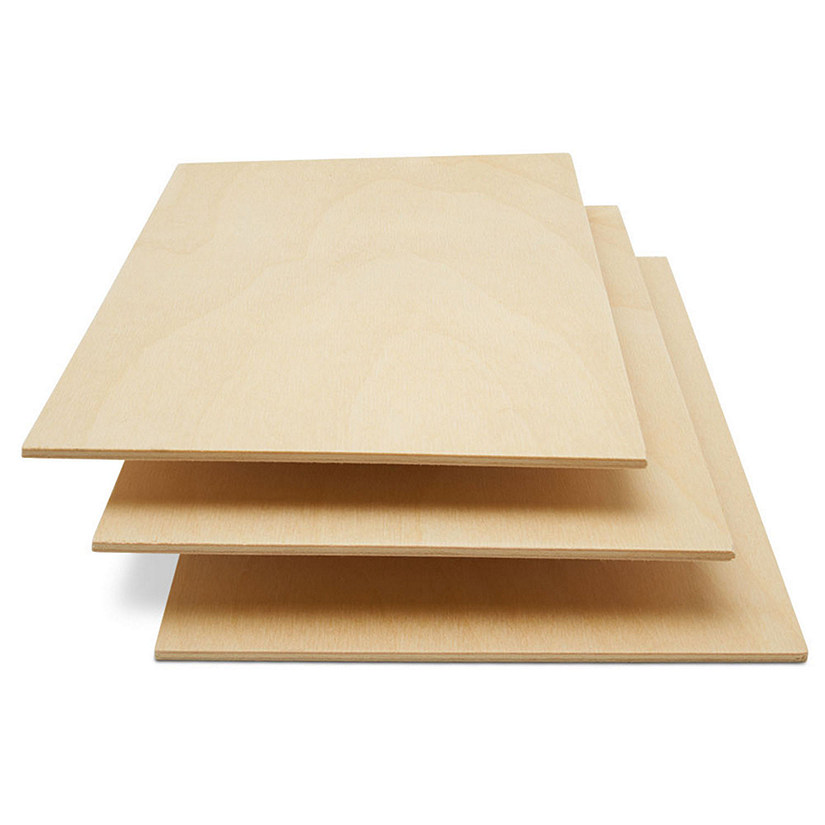 Baltic Birch Plywood, 3 mm 1/8 x 6 x 12 inch Craft Wood, Bag of 8 B/bb Grade Baltic Birch Sheets, Perfect for Laser, CNC Cutting and Wood Burning, by