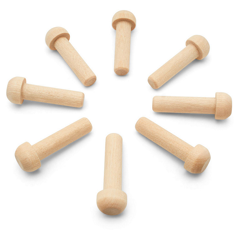Woodpeckers Crafts, DIY Unfinished Wood 1-1/16" Axle Peg, Pack of 50 Image
