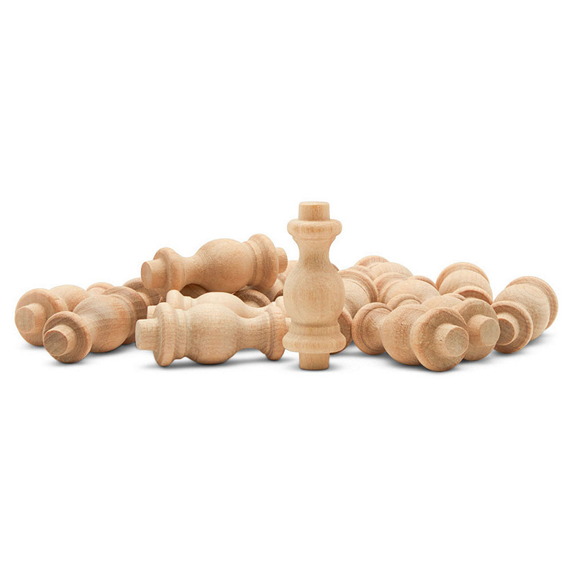 Woodpeckers Crafts, DIY Unfinished Wood 1-1/2&quot; Birch Spindle, Pack of 50 Image