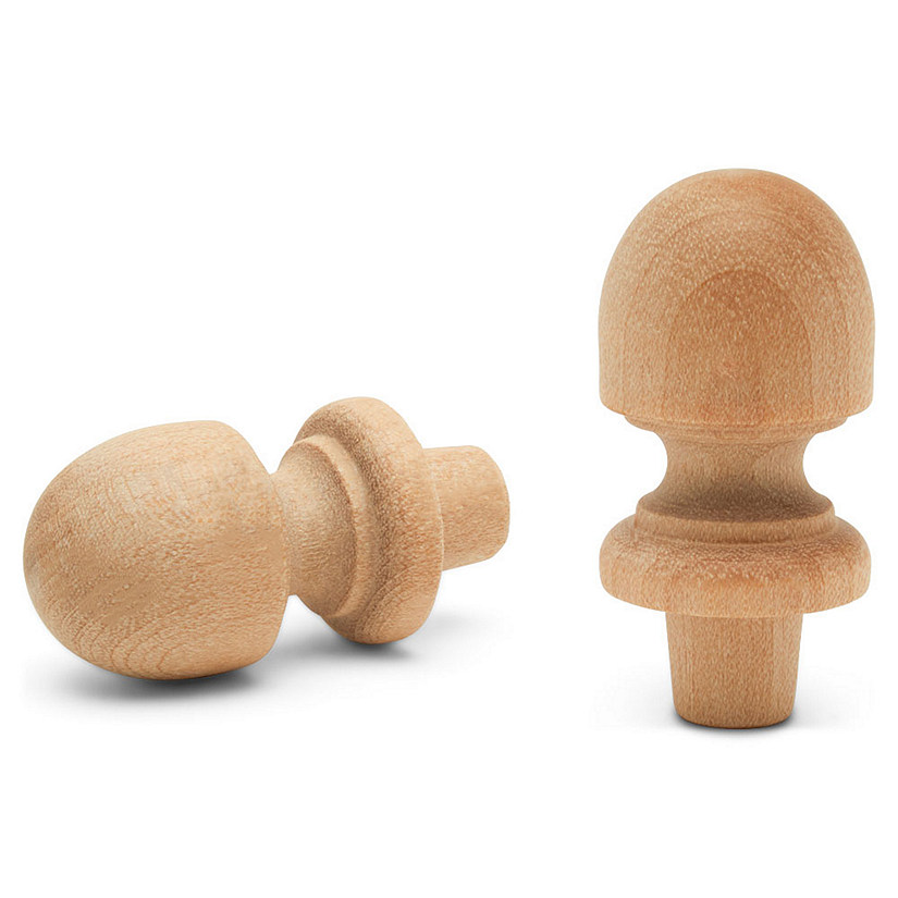 Woodpeckers Crafts, DIY Unfinished Wood 1-1/2" Finial, Pack of 25 Image