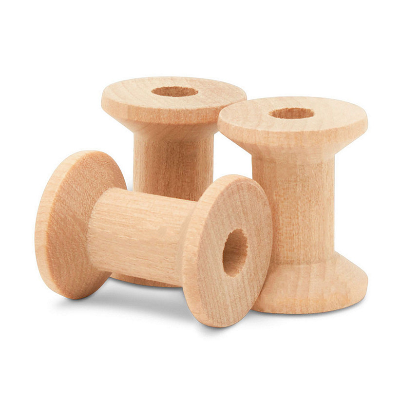Wood Spools, Unfinished Wooden Craft Spool, Assorted