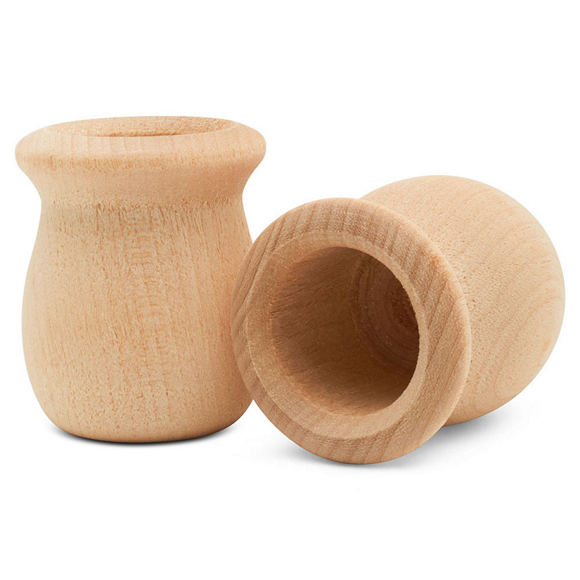 Woodpeckers Crafts, DIY Unfinished Wood 1-5/8" Bean Pot Candle Cup, Pack of 25 Image