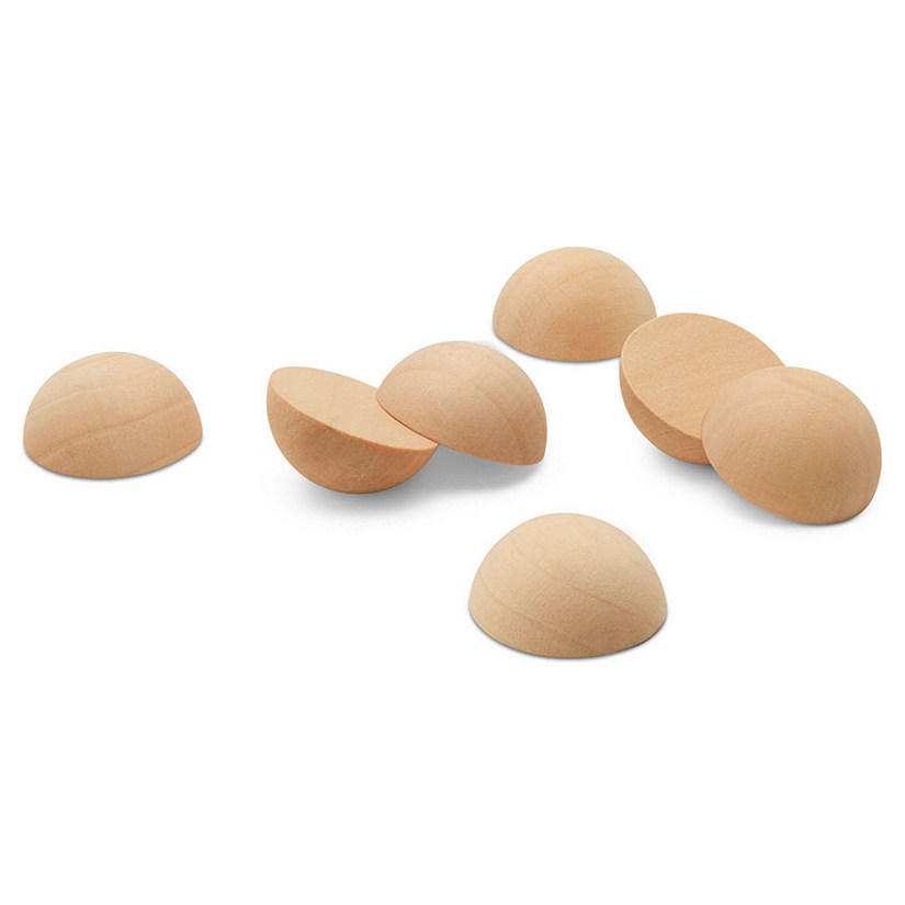 Woodpeckers Crafts, DIY Unfinished Wood 1" Split Ball, Pack of 100 Image