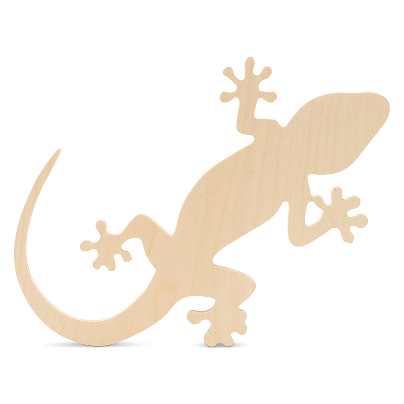 Woodpeckers Crafts, DIY Unfinished Wood 10" Lizard Cutout Pack of 3 Image