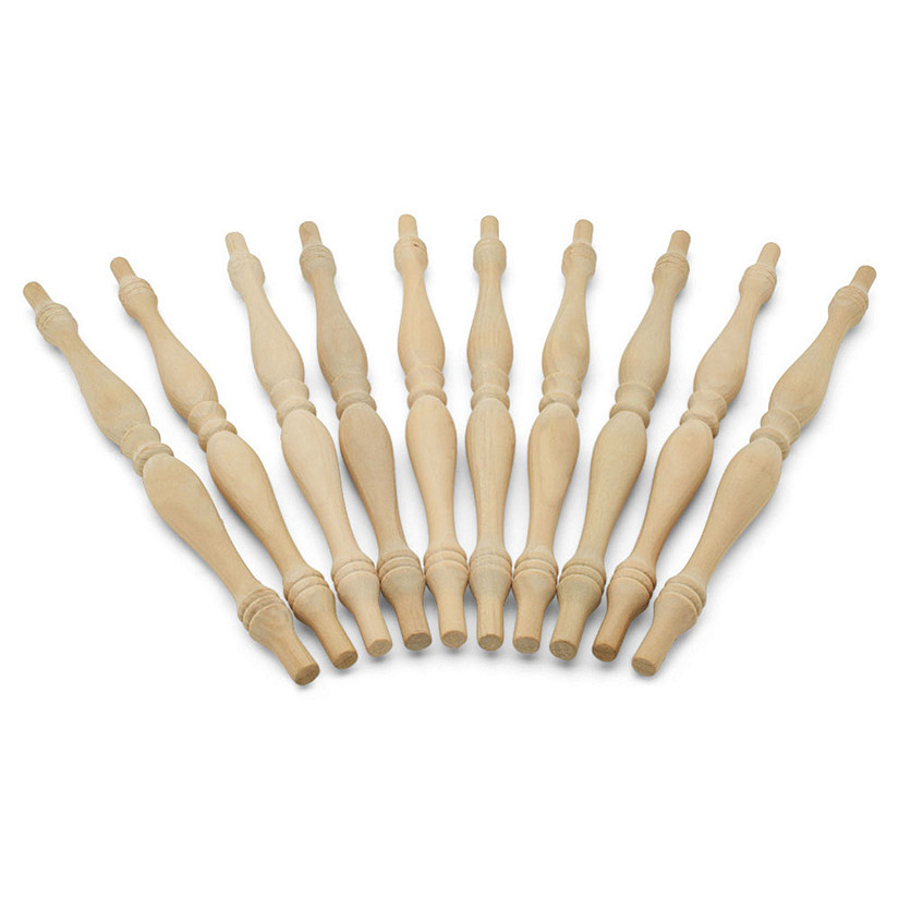 Woodpeckers Crafts, DIY Unfinished Wood 11" Birch Spindle, Pack of 12 Image