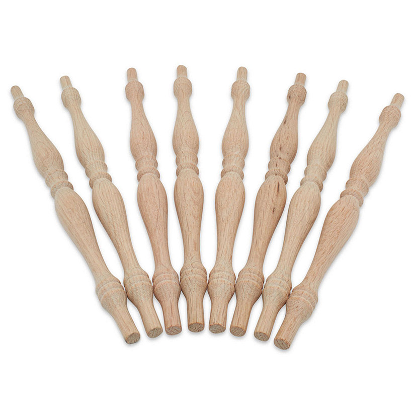 Woodpeckers Crafts, DIY Unfinished Wood 11" Oak Spindle, Pack of 12 Image