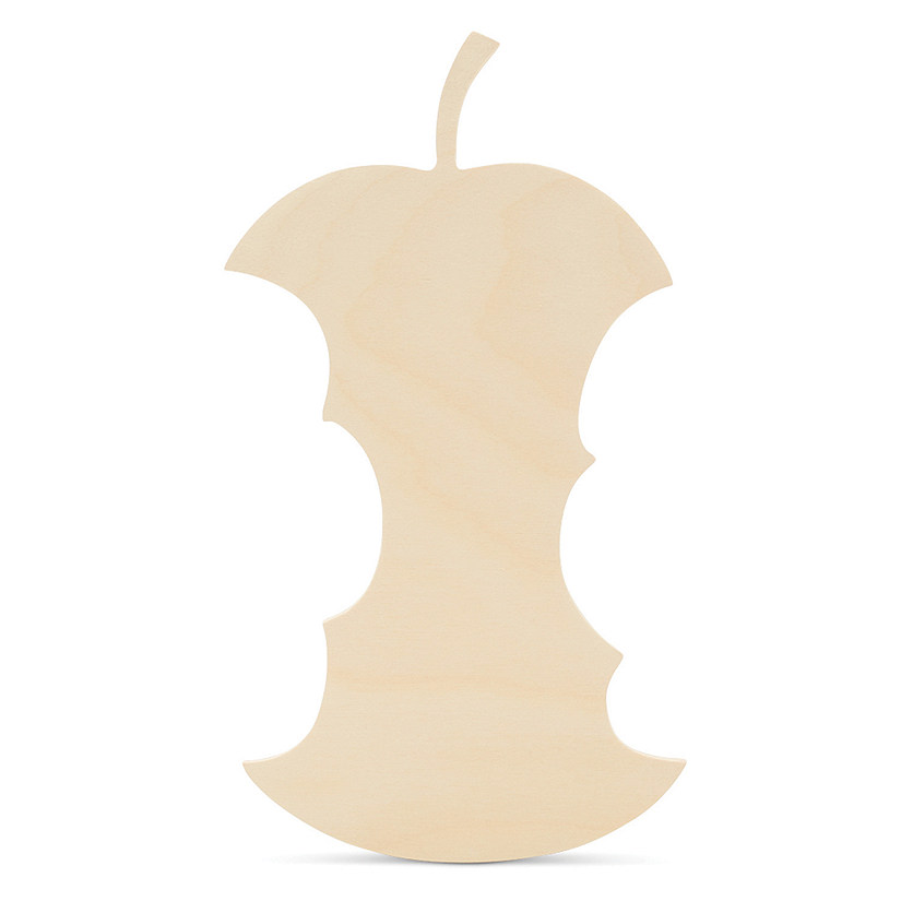 Woodpeckers Crafts, DIY Unfinished Wood 12" Apple Core Cutout Pack of 3 Image