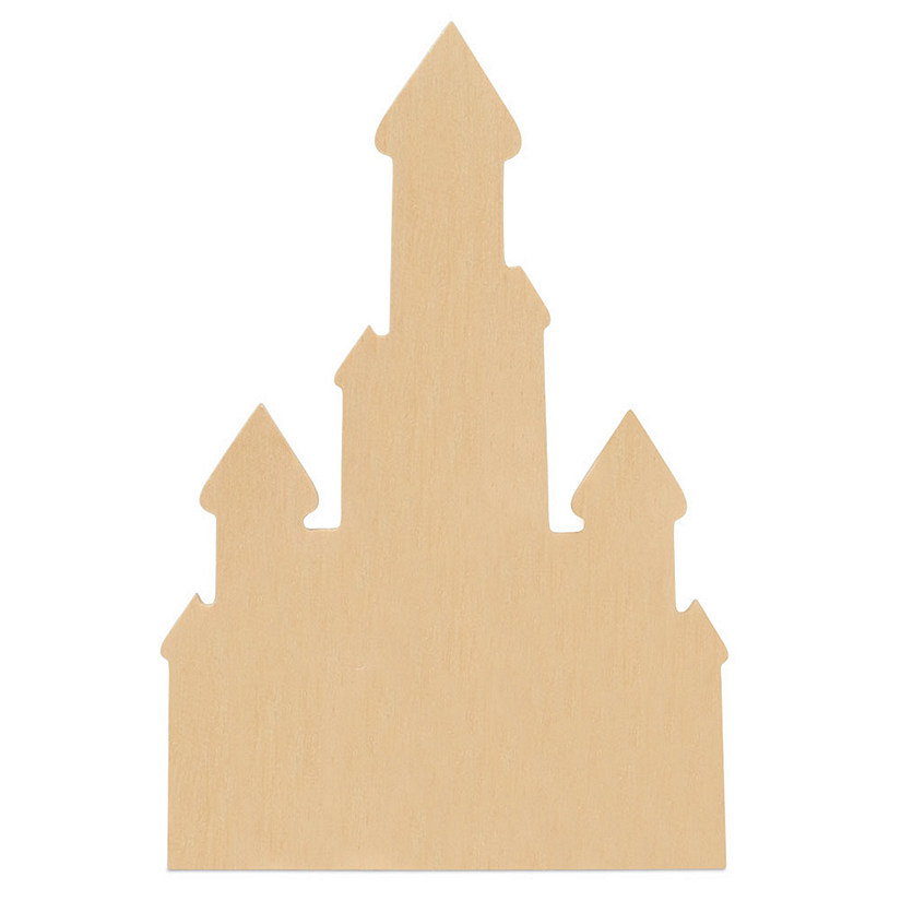 Woodpeckers Crafts, DIY Unfinished Wood 12" Castle Cutouts, Pack of 10 Image