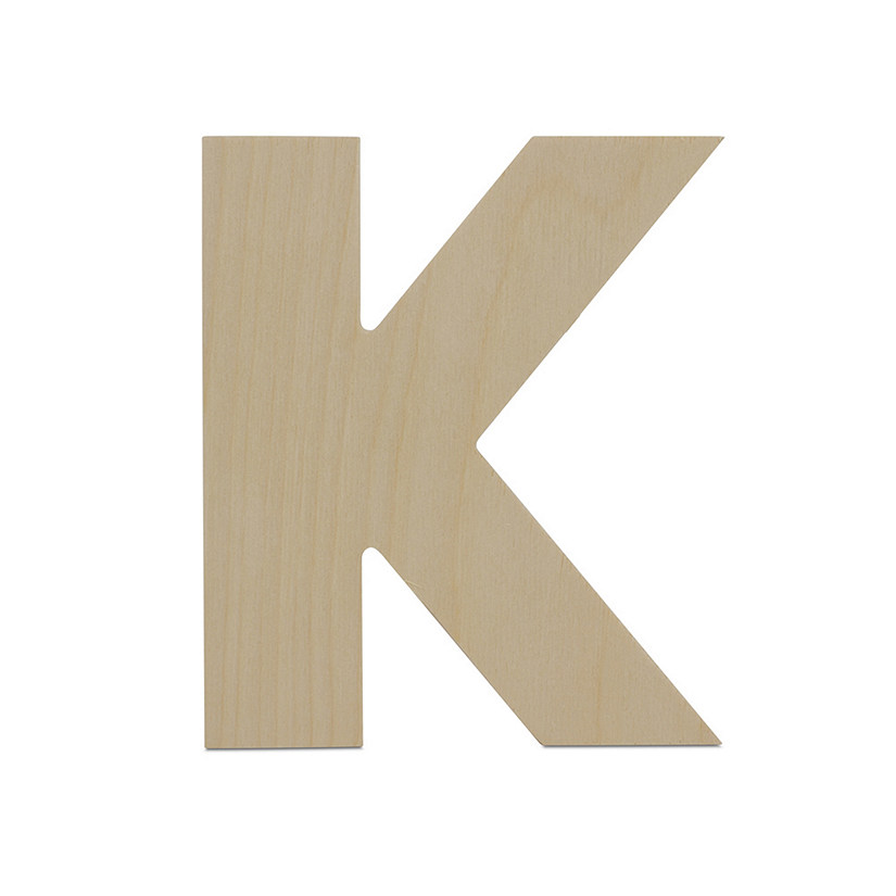 Woodpeckers Crafts, DIY Unfinished Wood 12" Letter K, Pack of 5 Image
