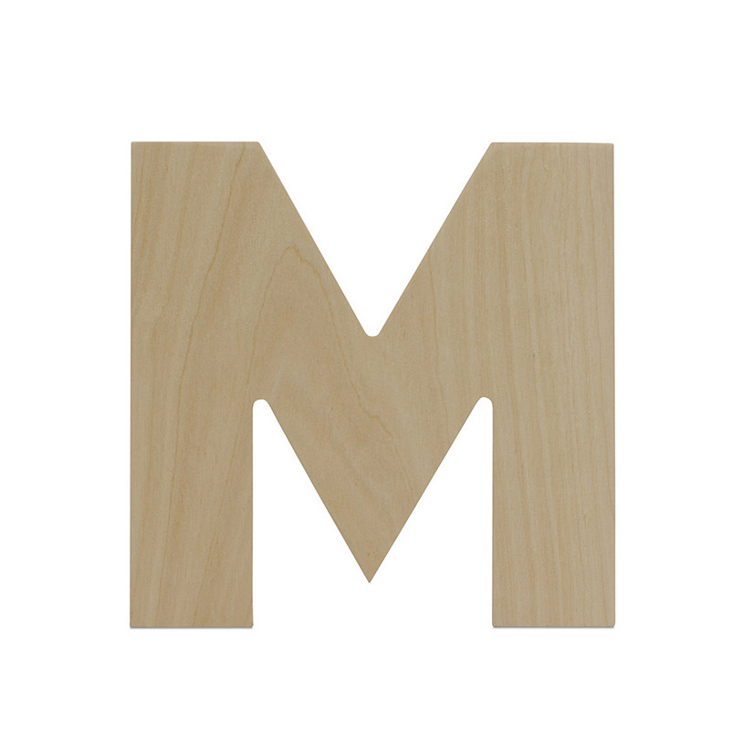 Woodpeckers Crafts, DIY Unfinished Wood 12" Letter M, Pack of 3 Image